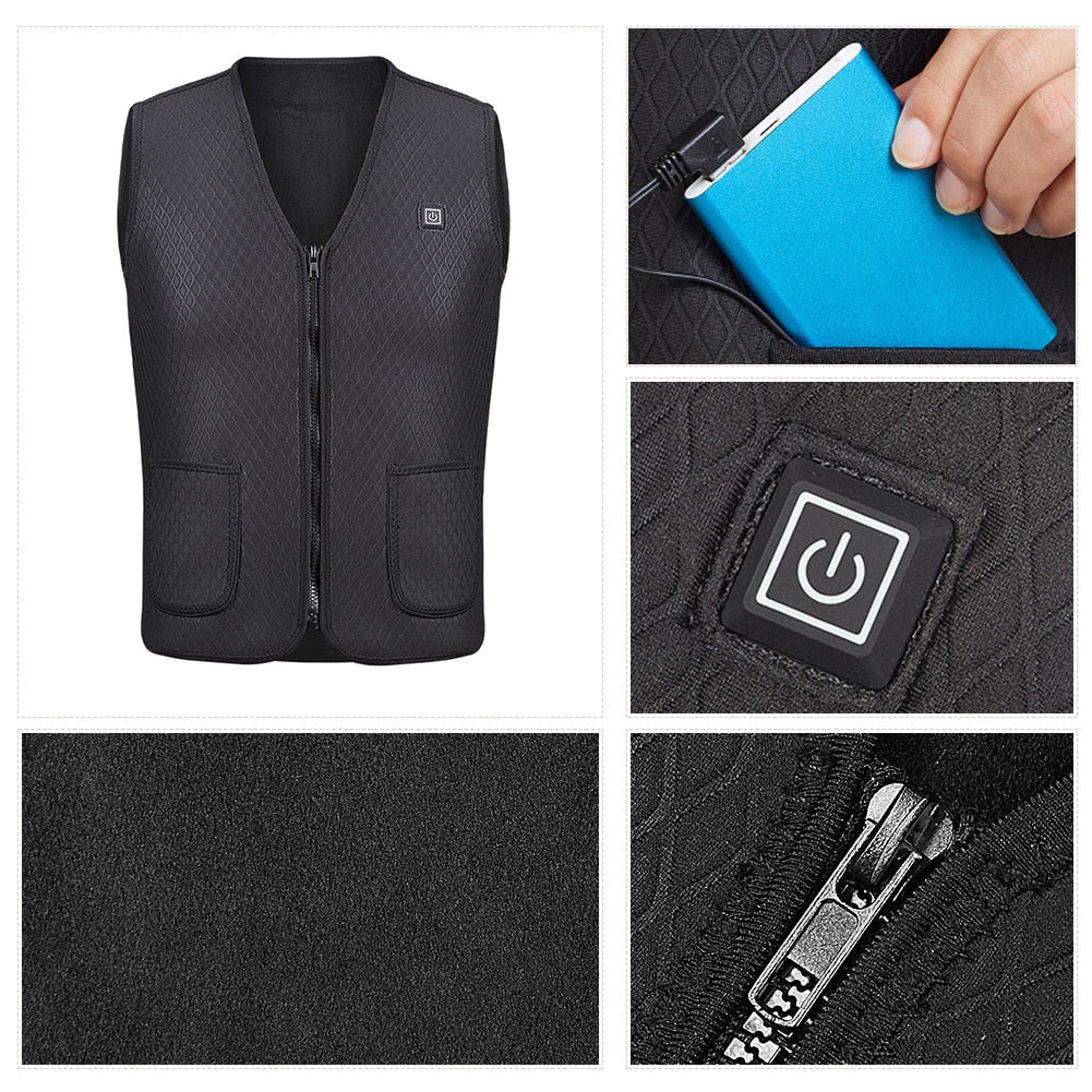 Heated Vest with Rechargeable Heating Function